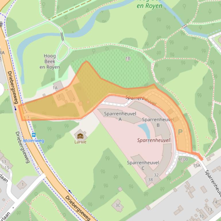 Kaart van postcodegebied 3708JD.