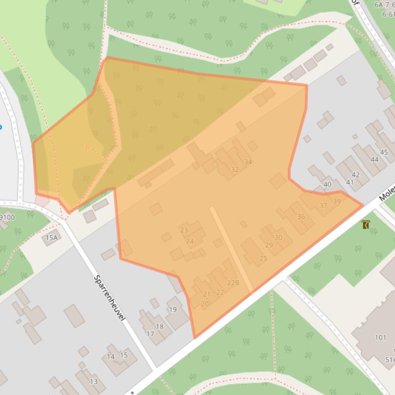 Kaart van postcodegebied 3708SC.