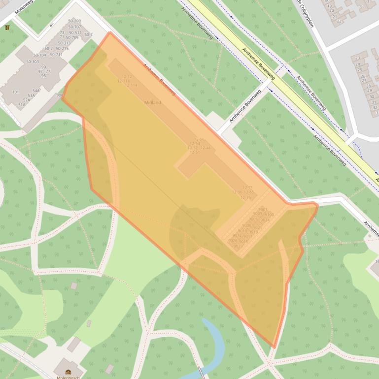 Kaart van postcodegebied 3708SH.