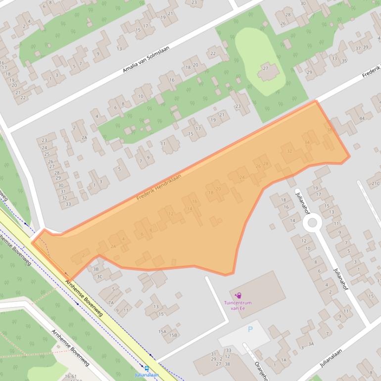 Kaart van postcodegebied 3708VC.