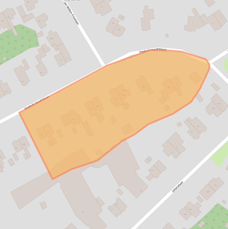 Kaart van postcodegebied 3708VE.