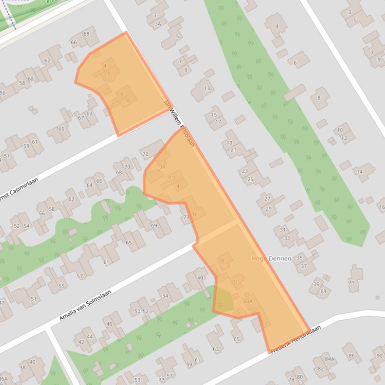 Kaart van postcodegebied 3708VH.