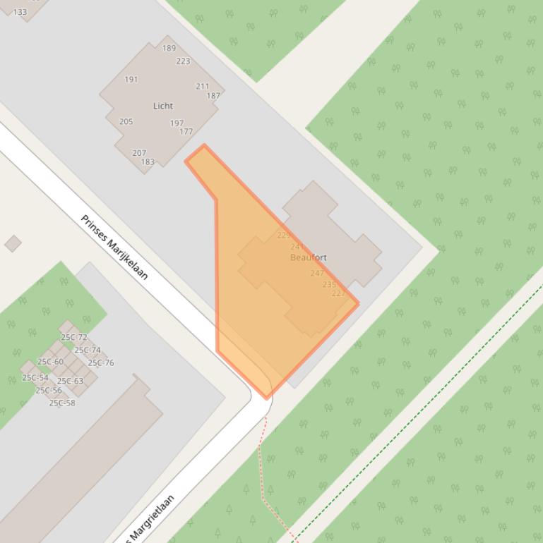 Kaart van postcodegebied 3708ZH.