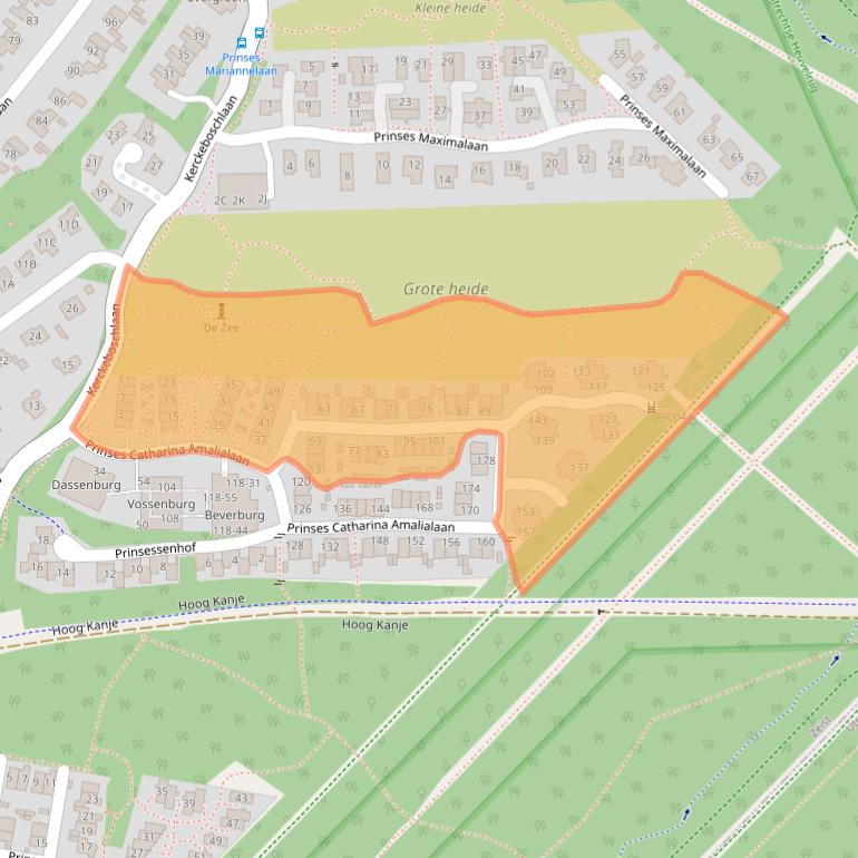 Kaart van postcodegebied 3708ZR.