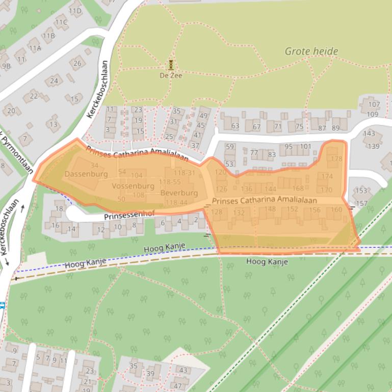 Kaart van postcodegebied 3708ZS.