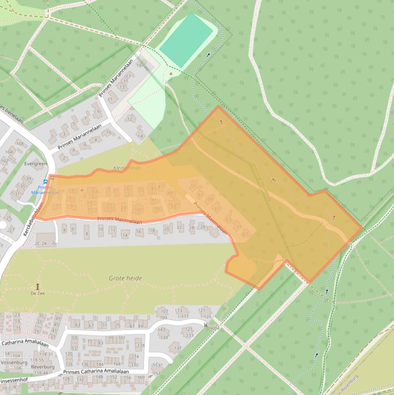 Kaart van postcodegebied 3708ZT.