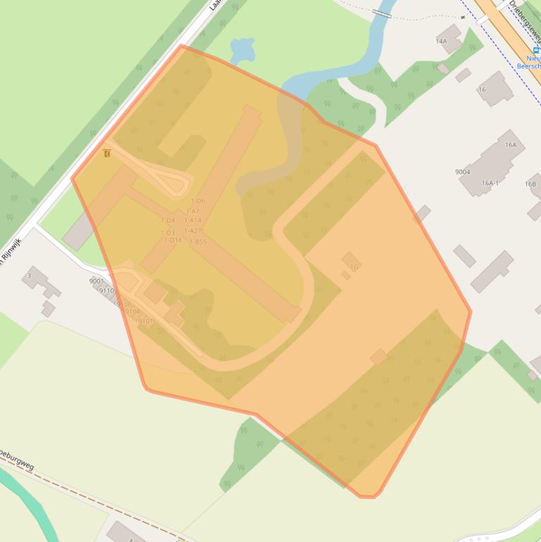 Kaart van postcodegebied 3709JL.