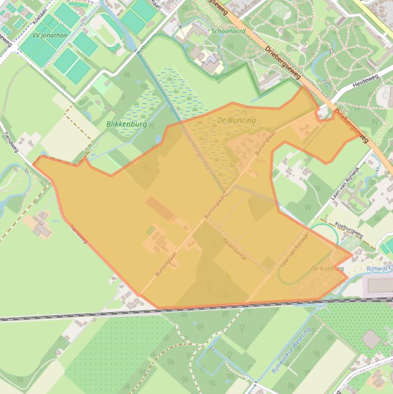 Kaart van postcodegebied 3709JN.