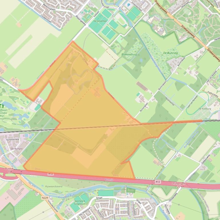 Kaart van postcodegebied 3709JP.