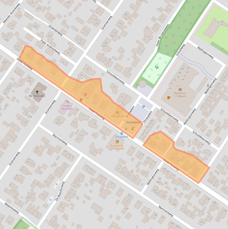 Kaart van postcodegebied 3711AE.