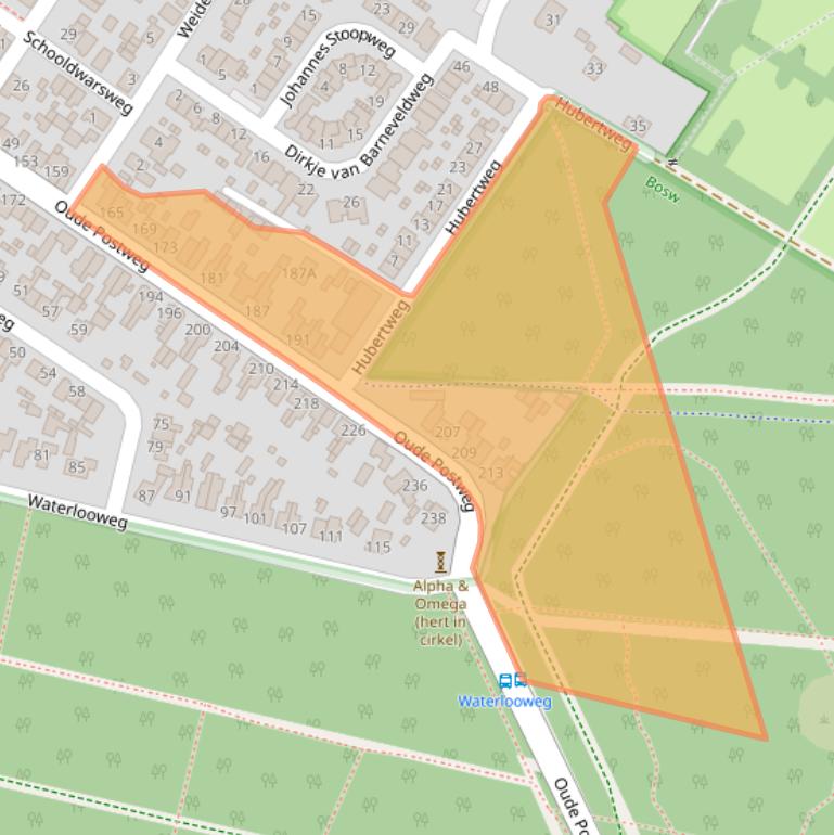 Kaart van postcodegebied 3711AG.