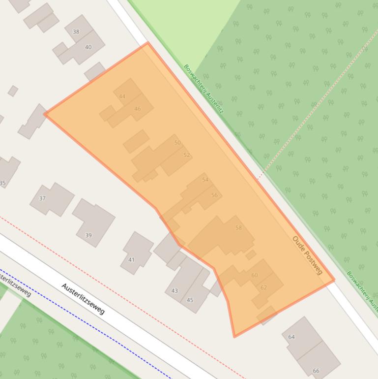 Kaart van postcodegebied 3711AJ.