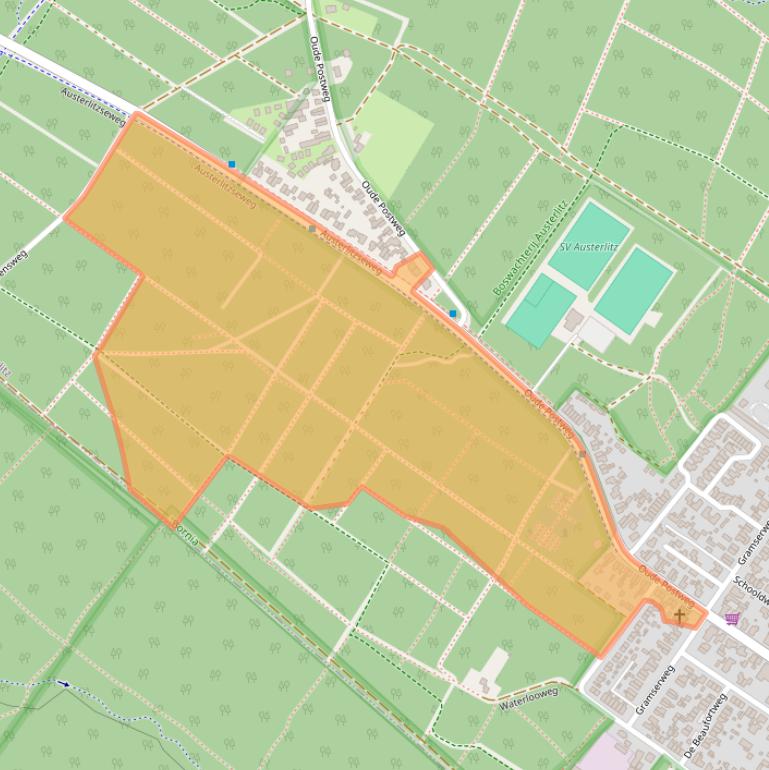 Kaart van postcodegebied 3711AK.