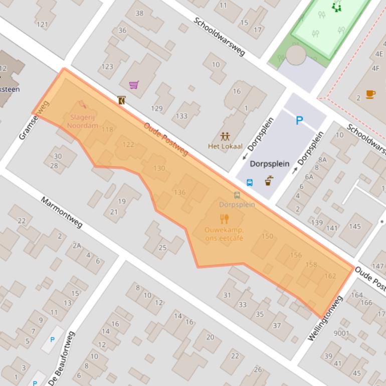 Kaart van postcodegebied 3711AL.
