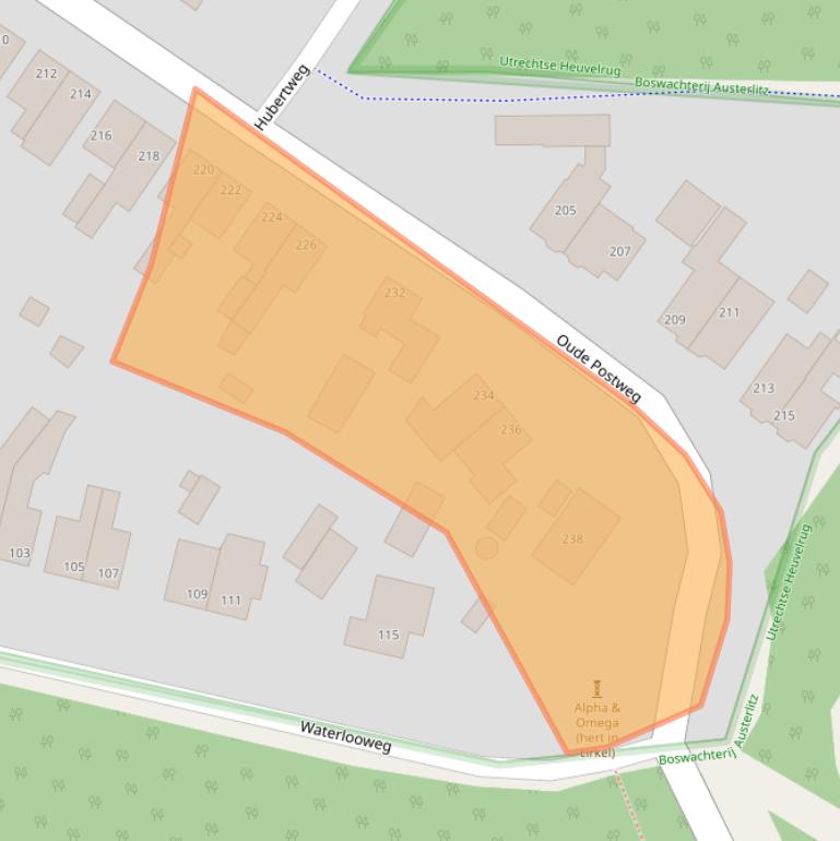 Kaart van postcodegebied 3711AP.