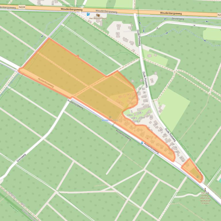 Kaart van postcodegebied 3711AR.