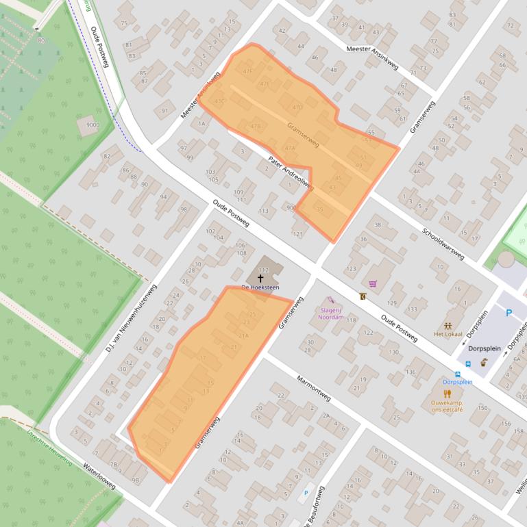 Kaart van postcodegebied 3711AT.