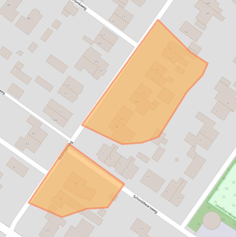 Kaart van postcodegebied 3711AX.