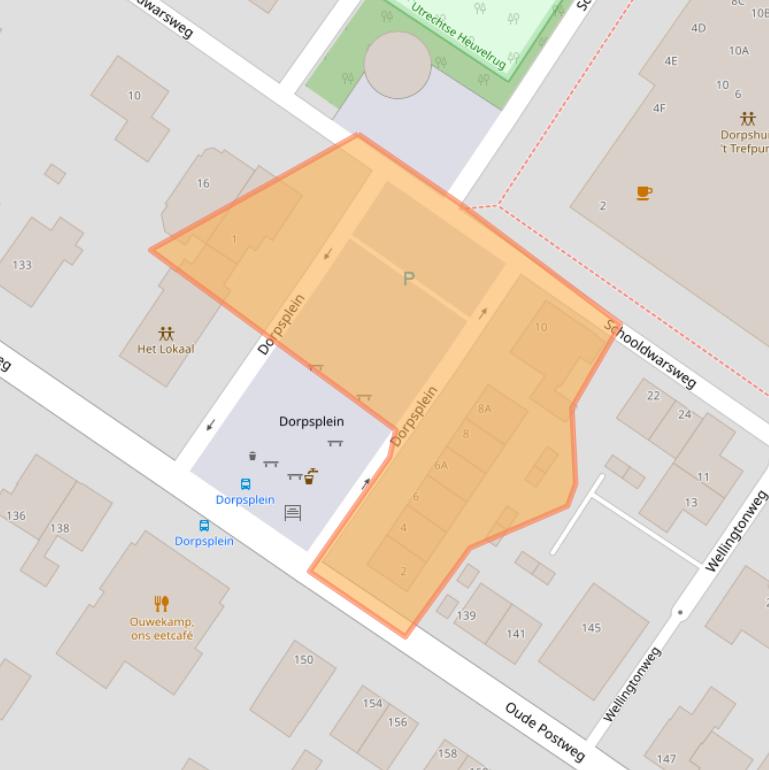 Kaart van postcodegebied 3711BA.