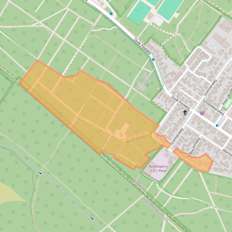 Kaart van postcodegebied 3711BB.