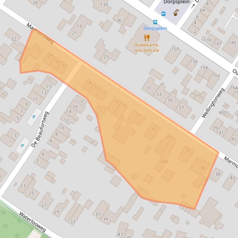 Kaart van postcodegebied 3711BJ.