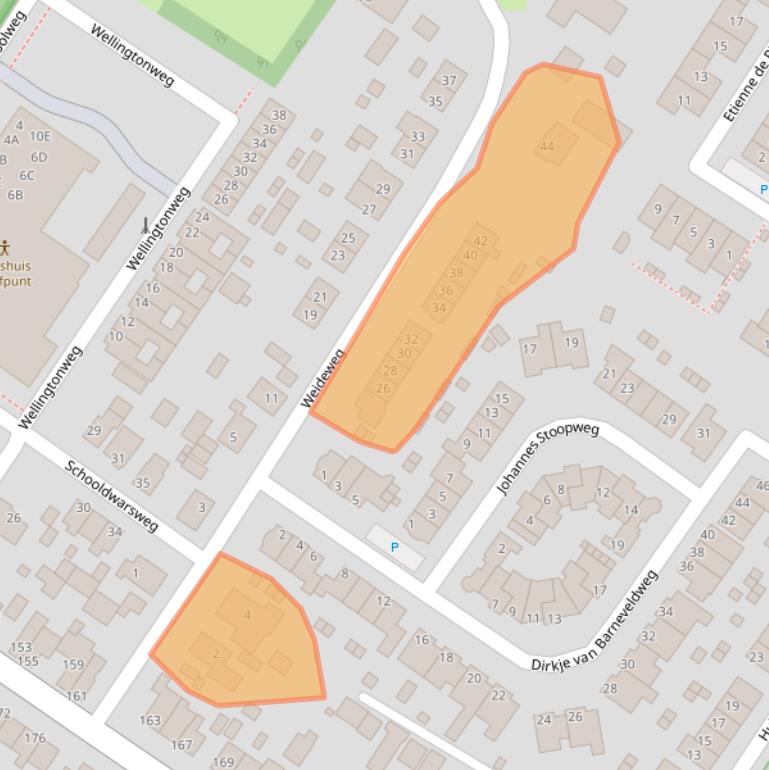 Kaart van postcodegebied 3711BT.