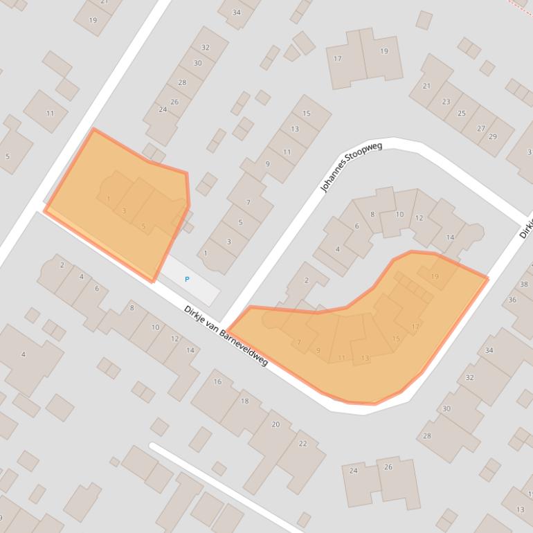 Kaart van postcodegebied 3711CB.