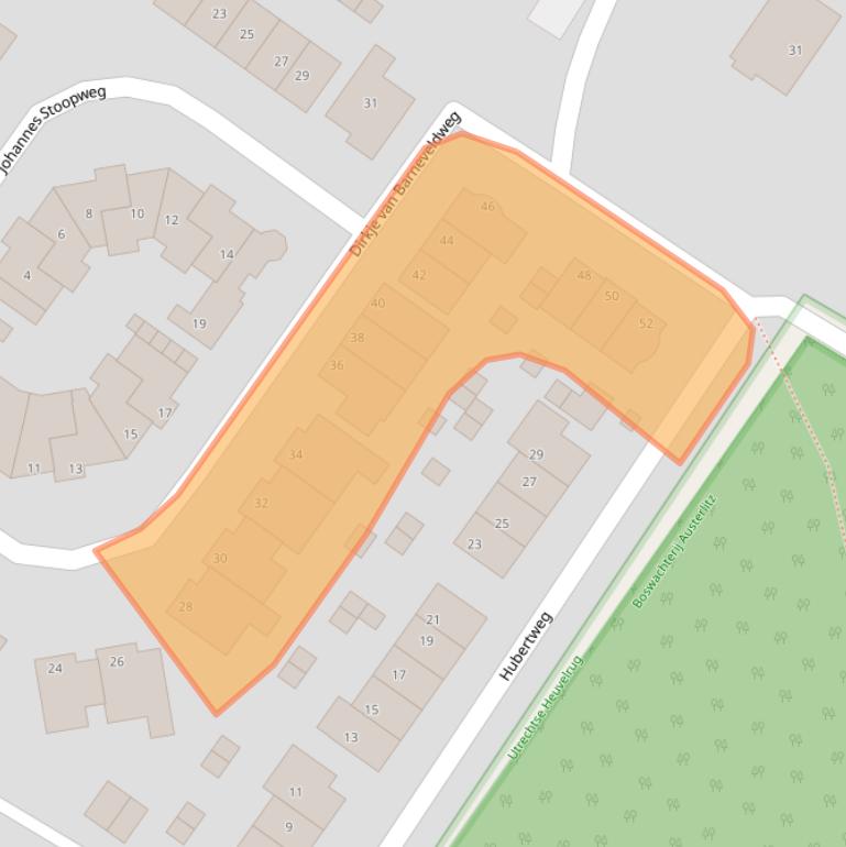 Kaart van postcodegebied 3711CD.