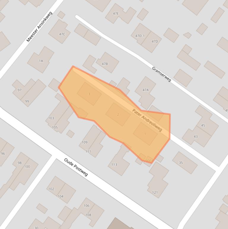 Kaart van postcodegebied 3711DB.