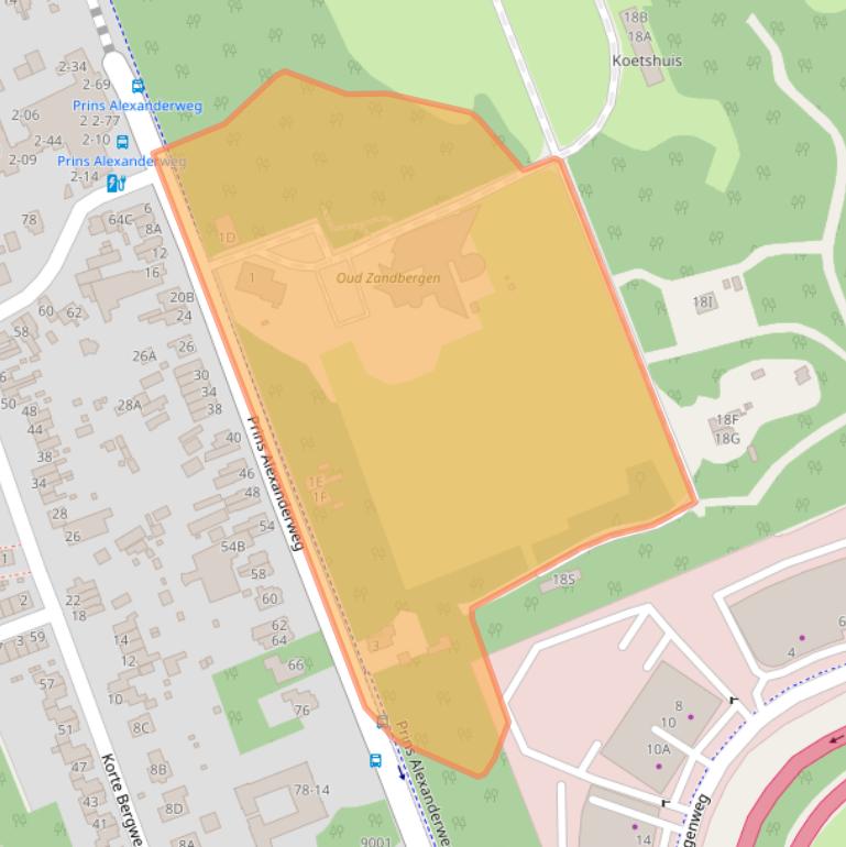 Kaart van postcodegebied 3712AD.