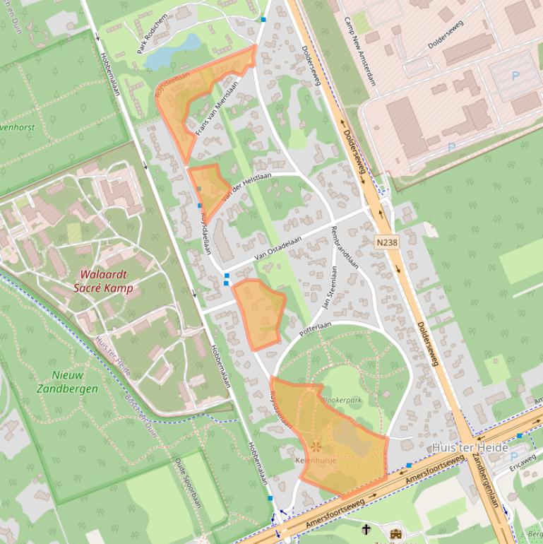 Kaart van postcodegebied 3712AS.