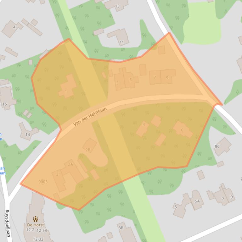 Kaart van postcodegebied 3712AW.