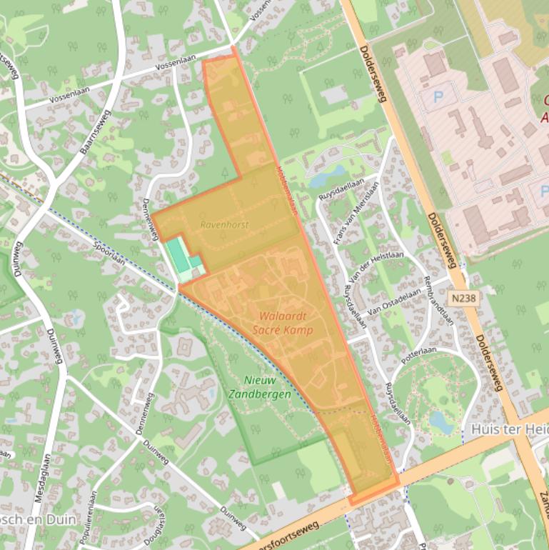 Kaart van postcodegebied 3712AZ.