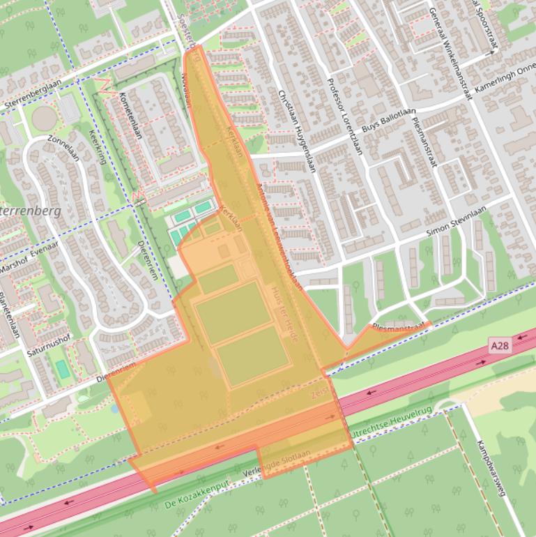 Kaart van postcodegebied 3712BG.