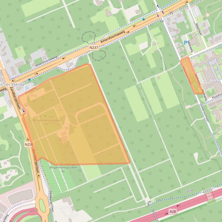 Kaart van postcodegebied 3712BH.