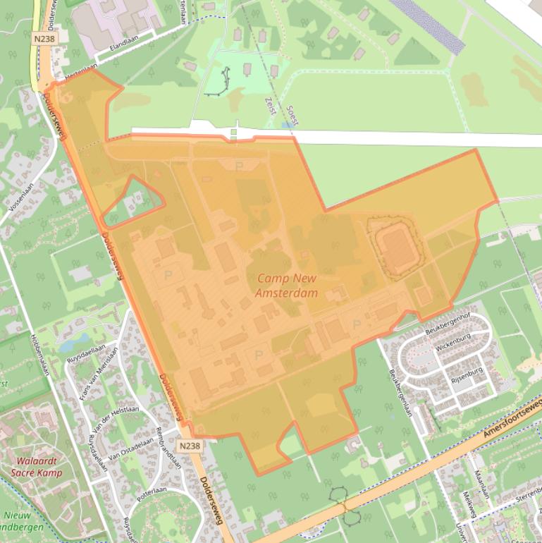 Kaart van postcodegebied 3712BR.