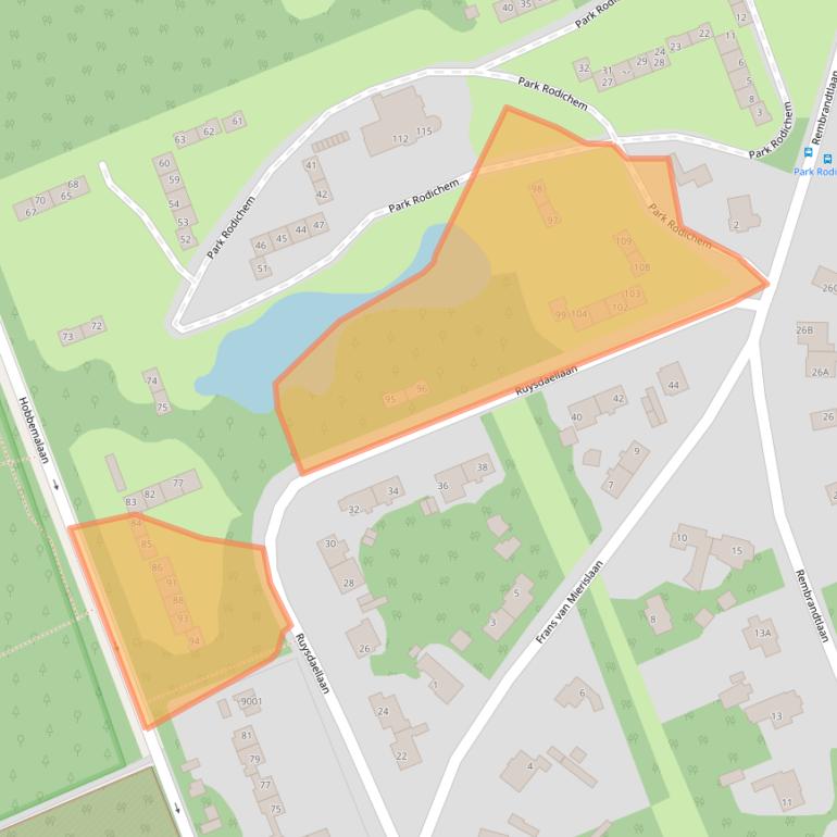 Kaart van postcodegebied 3712CE.