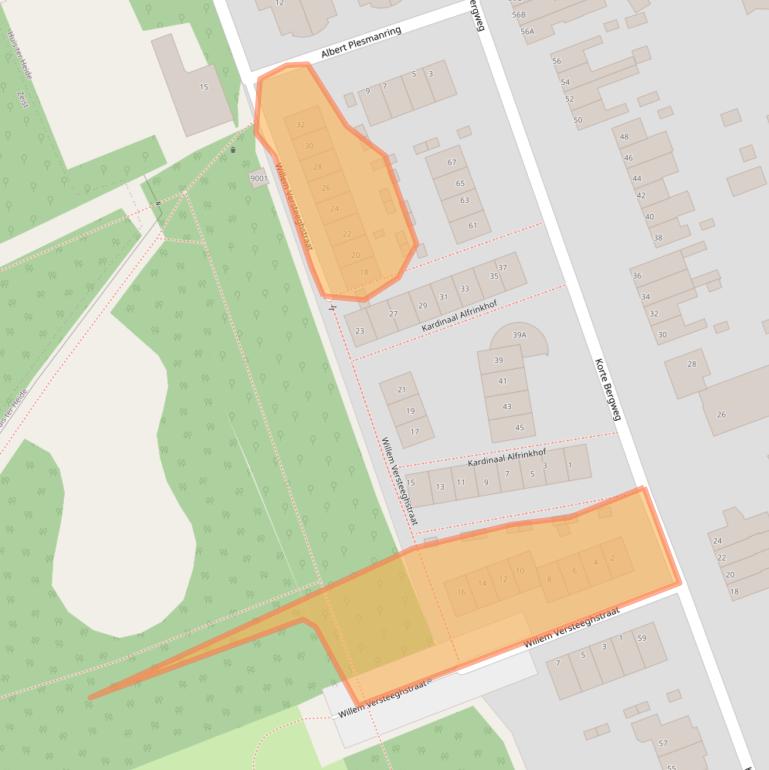 Kaart van postcodegebied 3712DB.