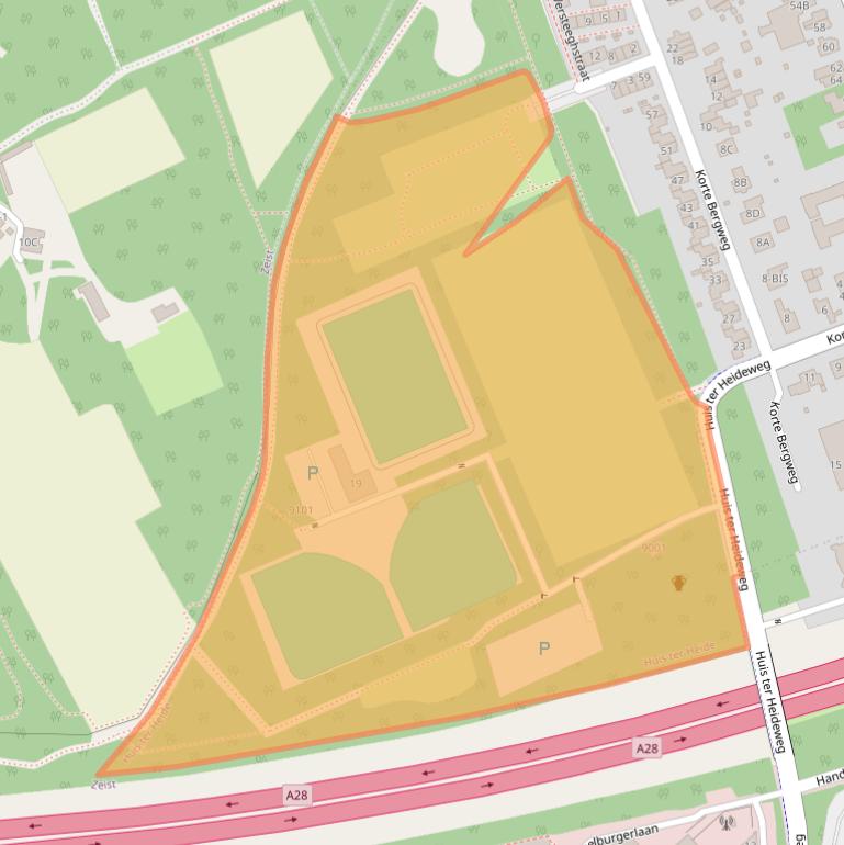 Kaart van postcodegebied 3712DZ.