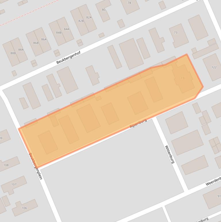 Kaart van postcodegebied 3712EC.