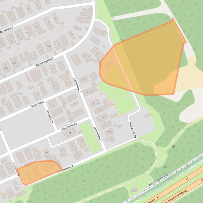 Kaart van postcodegebied 3712EE.