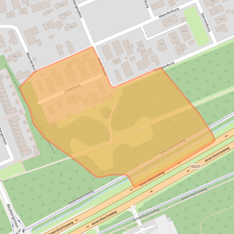 Kaart van postcodegebied 3712EG.