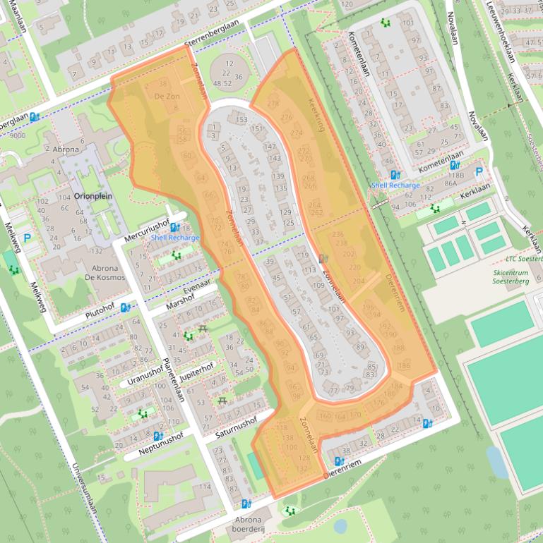 Kaart van postcodegebied 3712XH.
