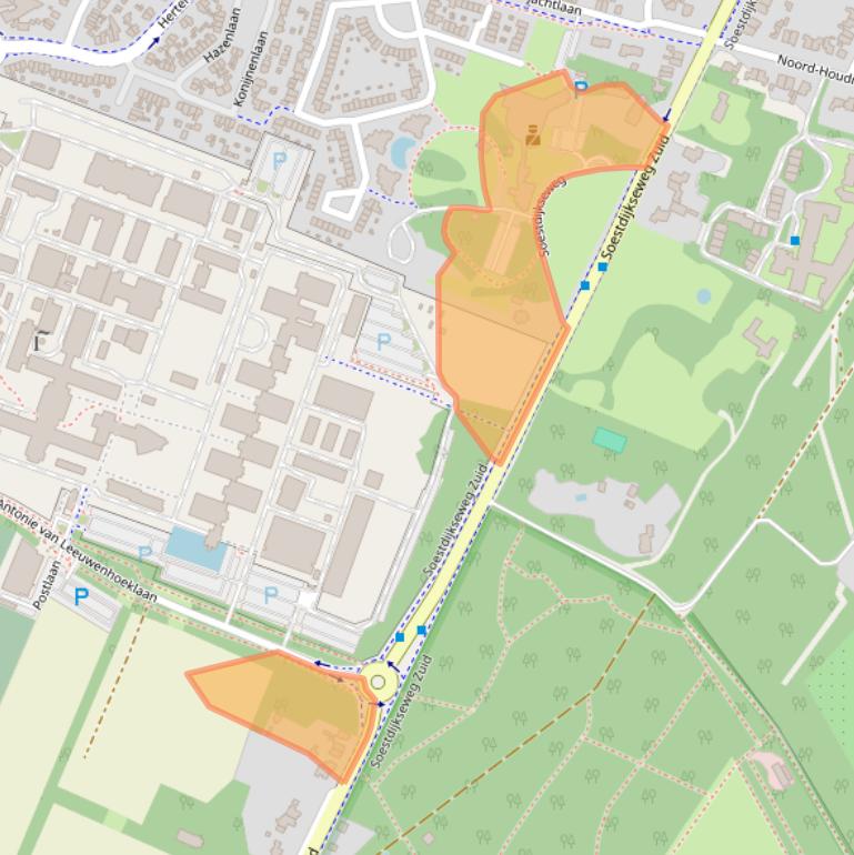 Kaart van postcodegebied 3721AB.