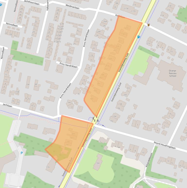 Kaart van postcodegebied 3721AC.