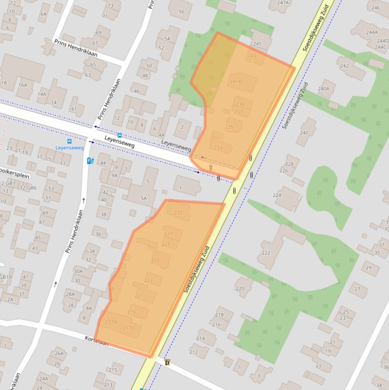 Kaart van postcodegebied 3721AD.