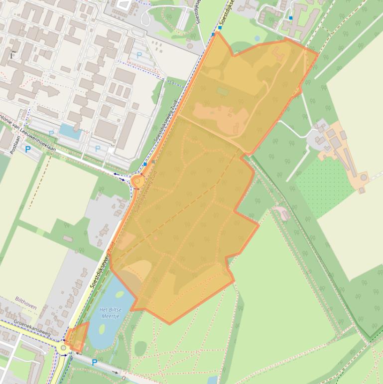 Kaart van postcodegebied 3721AG.