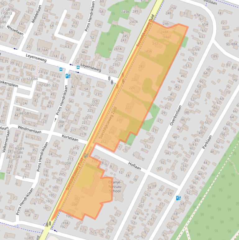 Kaart van postcodegebied 3721AJ.