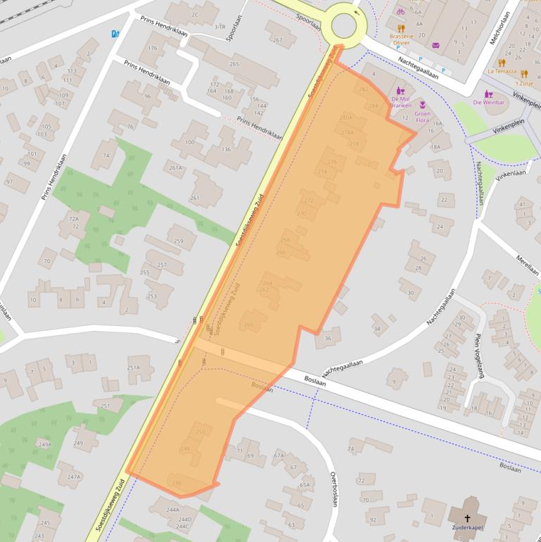 Kaart van postcodegebied 3721AK.