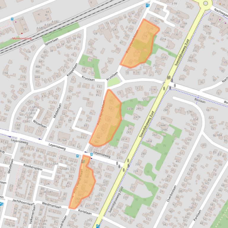 Kaart van postcodegebied 3721AT.